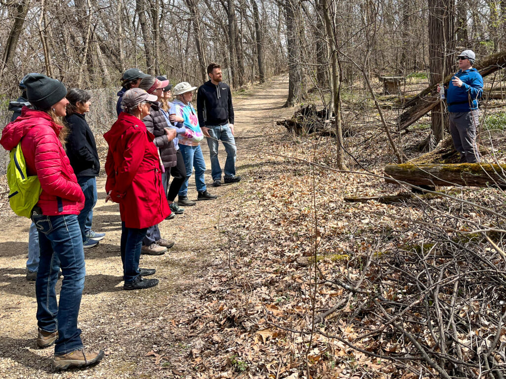 Frank Hassler leads native plant educational walks