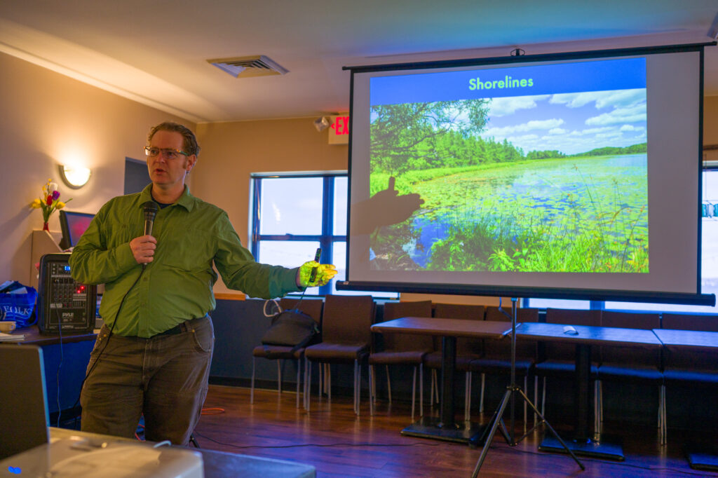 Frank Hassler presenting on native plant topics.